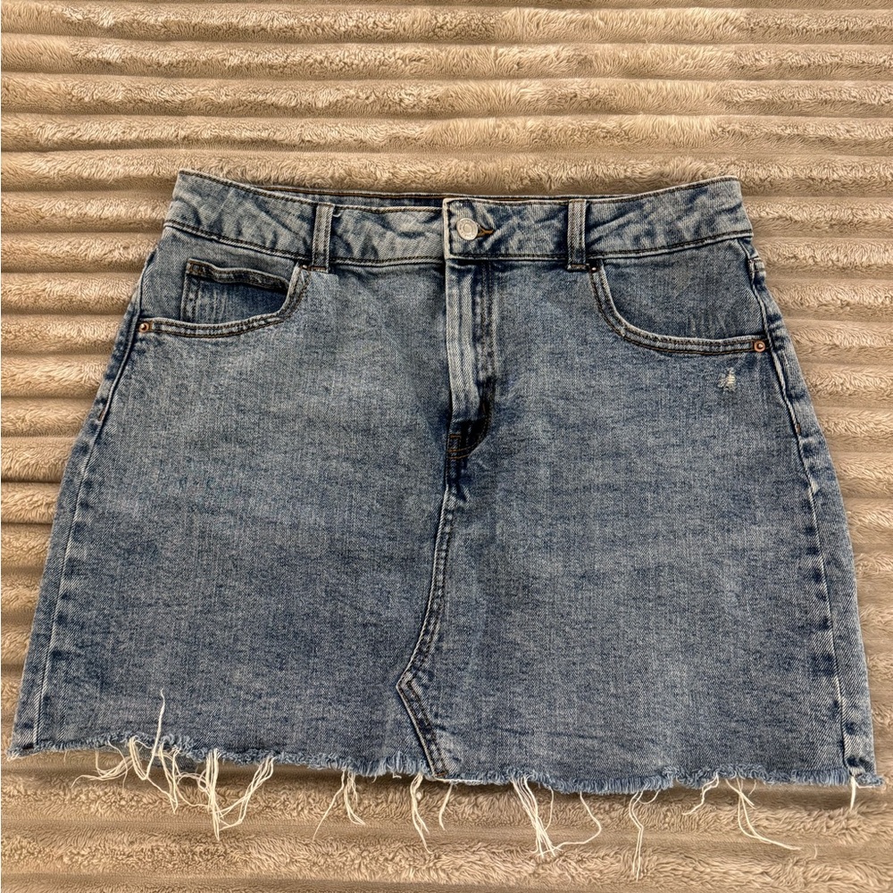Wild Fable Blue Denim A-Line Mini Skirt